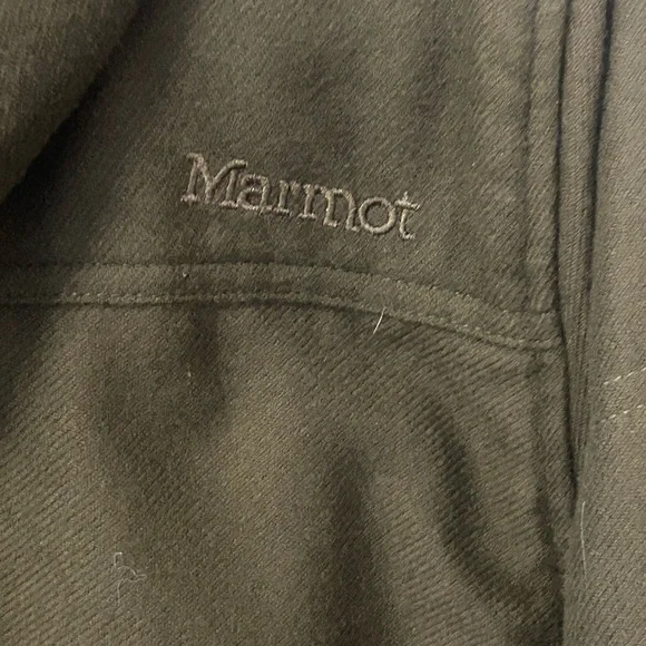 Marmot Banyons Insulated Hoodie Full Zip Army Green Orange Jacket Men's Sz M - Picture 7 of 13